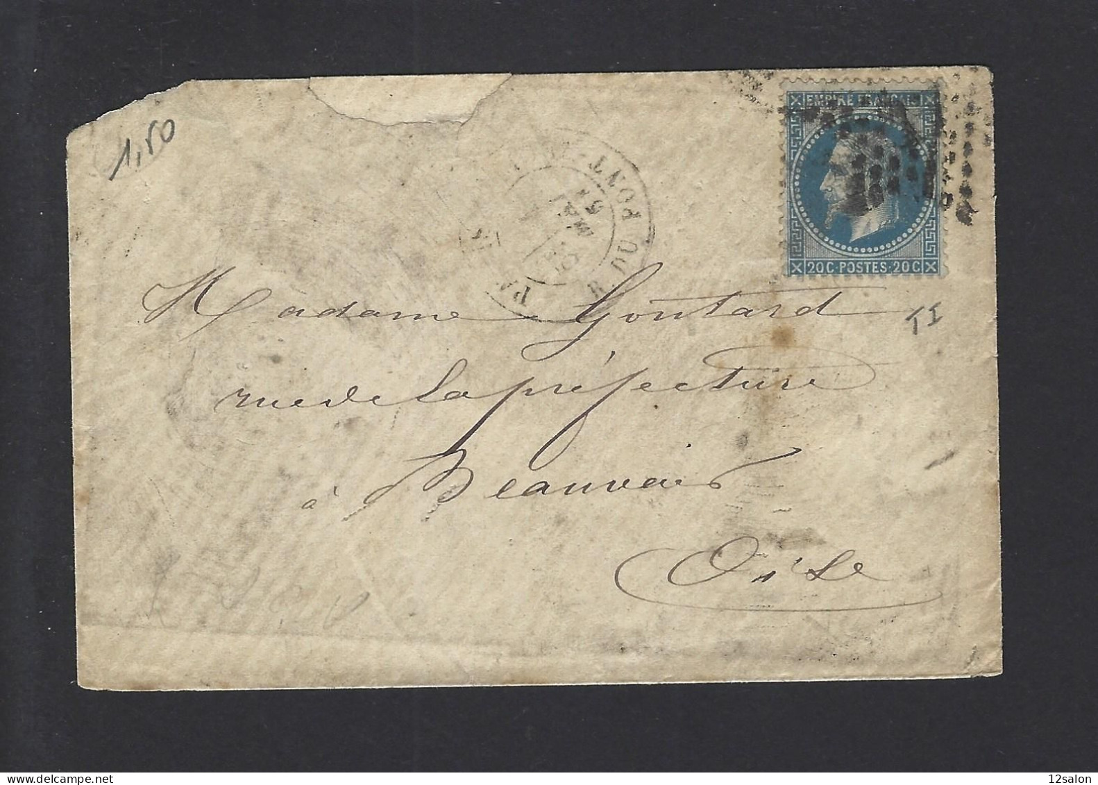 LETTRE 1870 N° 29 OBL ETOILE DE PARIS - 1849-1876: Classic Period