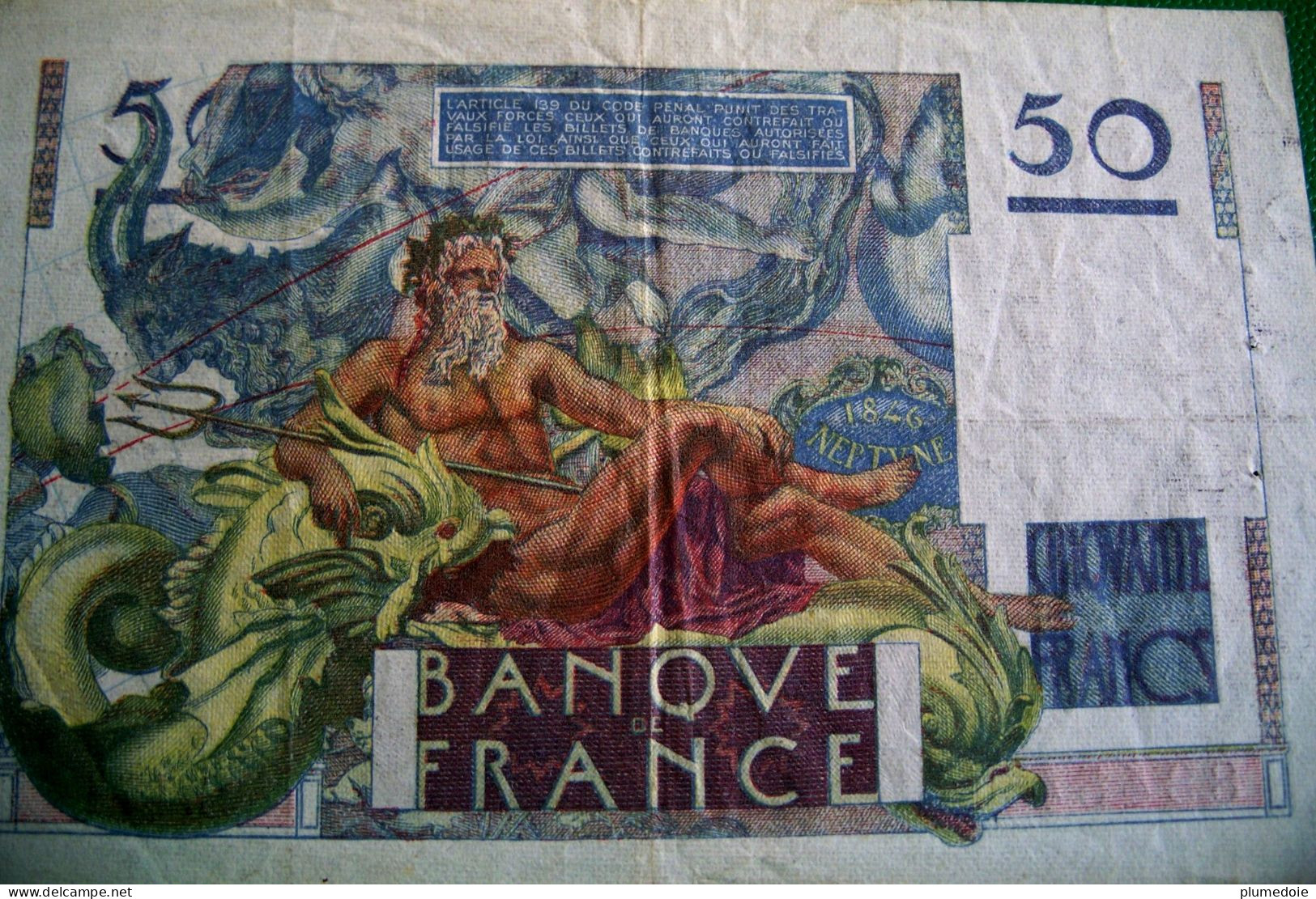 BILLET 50 FRANCS LE VERRIER , 1 - 2 - 1951   French Banknote FRANCE - 50 F 1946-1951 ''Le Verrier''