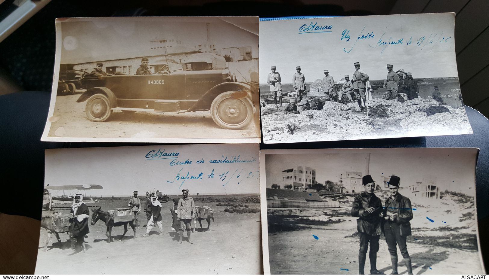Lot De 12 Cartes Photos  , Souvenir De Beyrouth 1926 , Militaires Avec Armes , Destruction , Anes , Rare - Lebanon