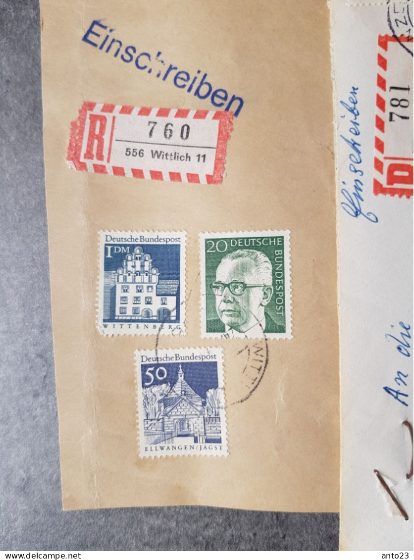 Einschreibebrief Braunschweig, Wittlich, Gonzerath, Köln, 6er-Set, Briefvorderseite