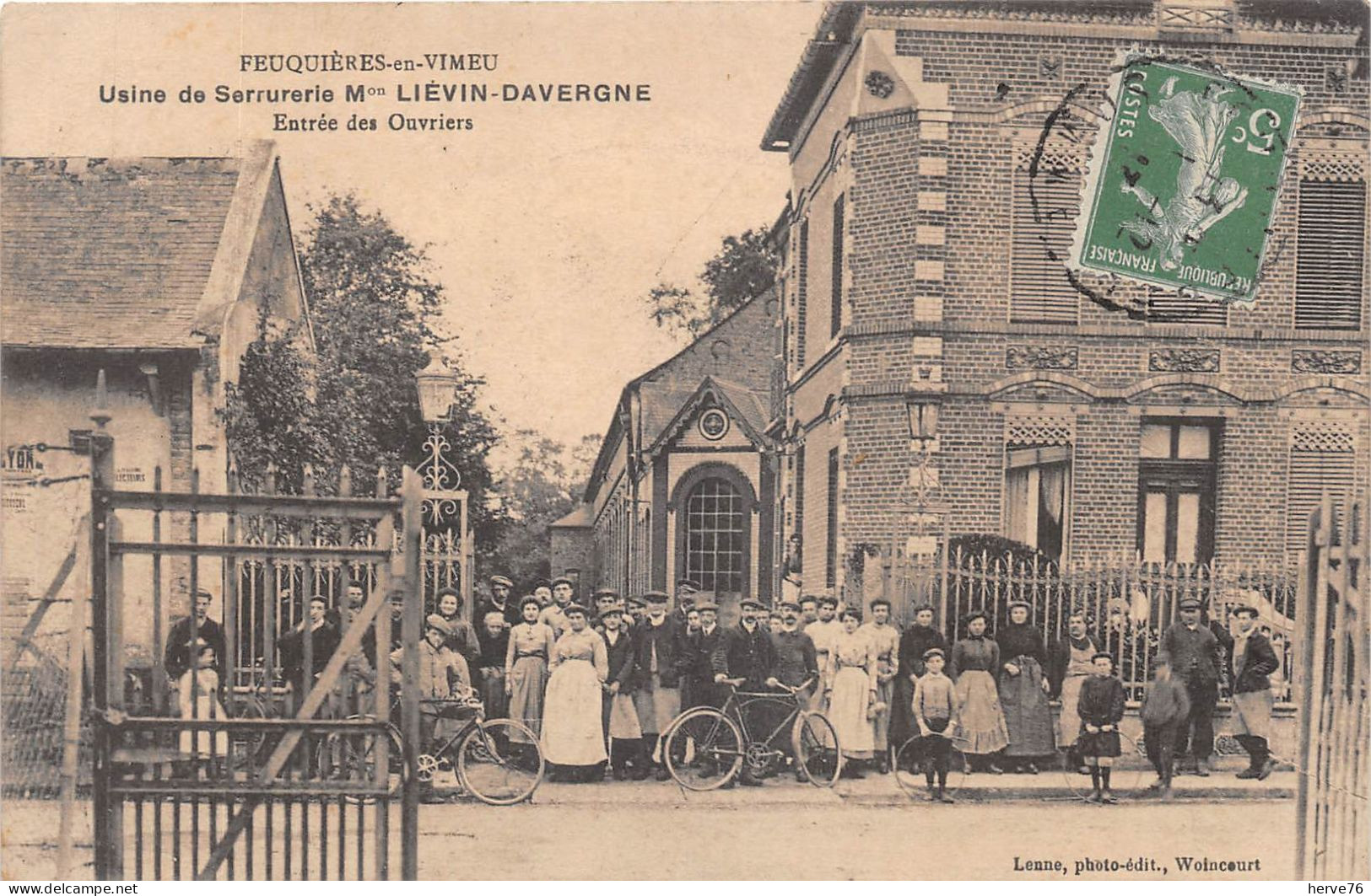 FEUQUIERES EN VIMEU - Usine De Serrurerie Maison LIEVIN-DAVERGNE - Entrée Des Ouvriers - Feuquieres En Vimeu