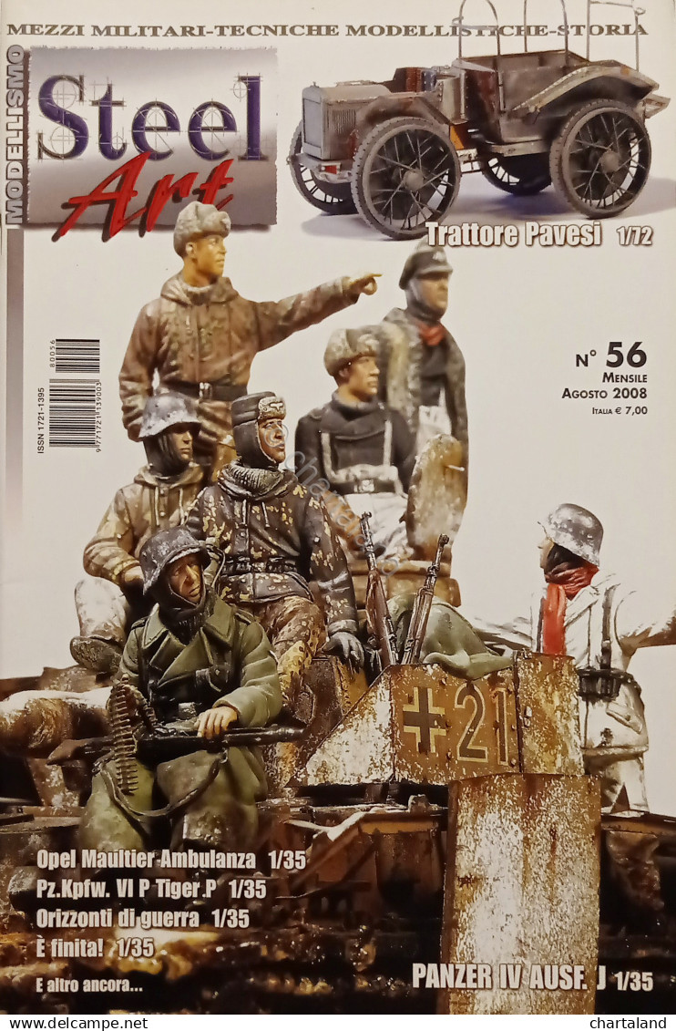 Rivista Di Modellismo Mezzi Militari, Tecniche, Storia - Steel Art N. 56 - 2008 - Altri & Non Classificati