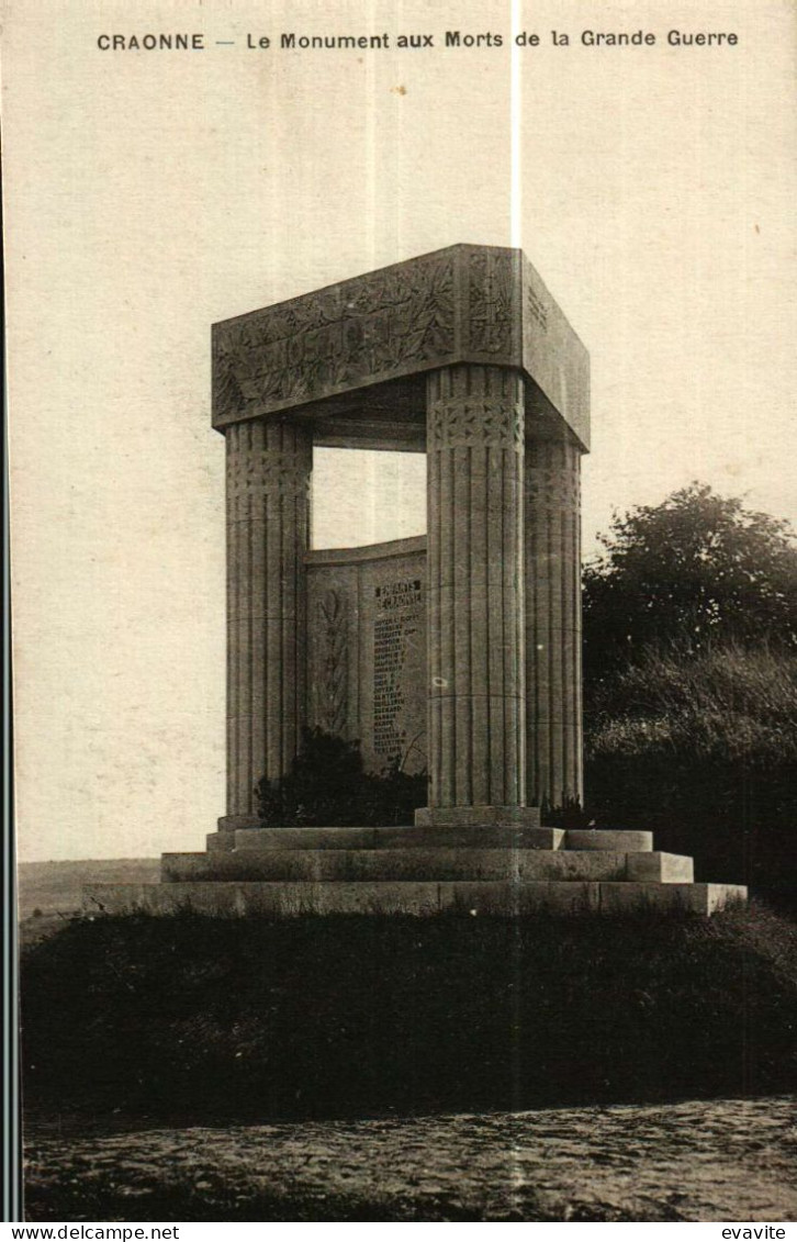 CPA  (02)      CRAONNE   Le Monument Aux Morts De La Grande Guerre - Craonne