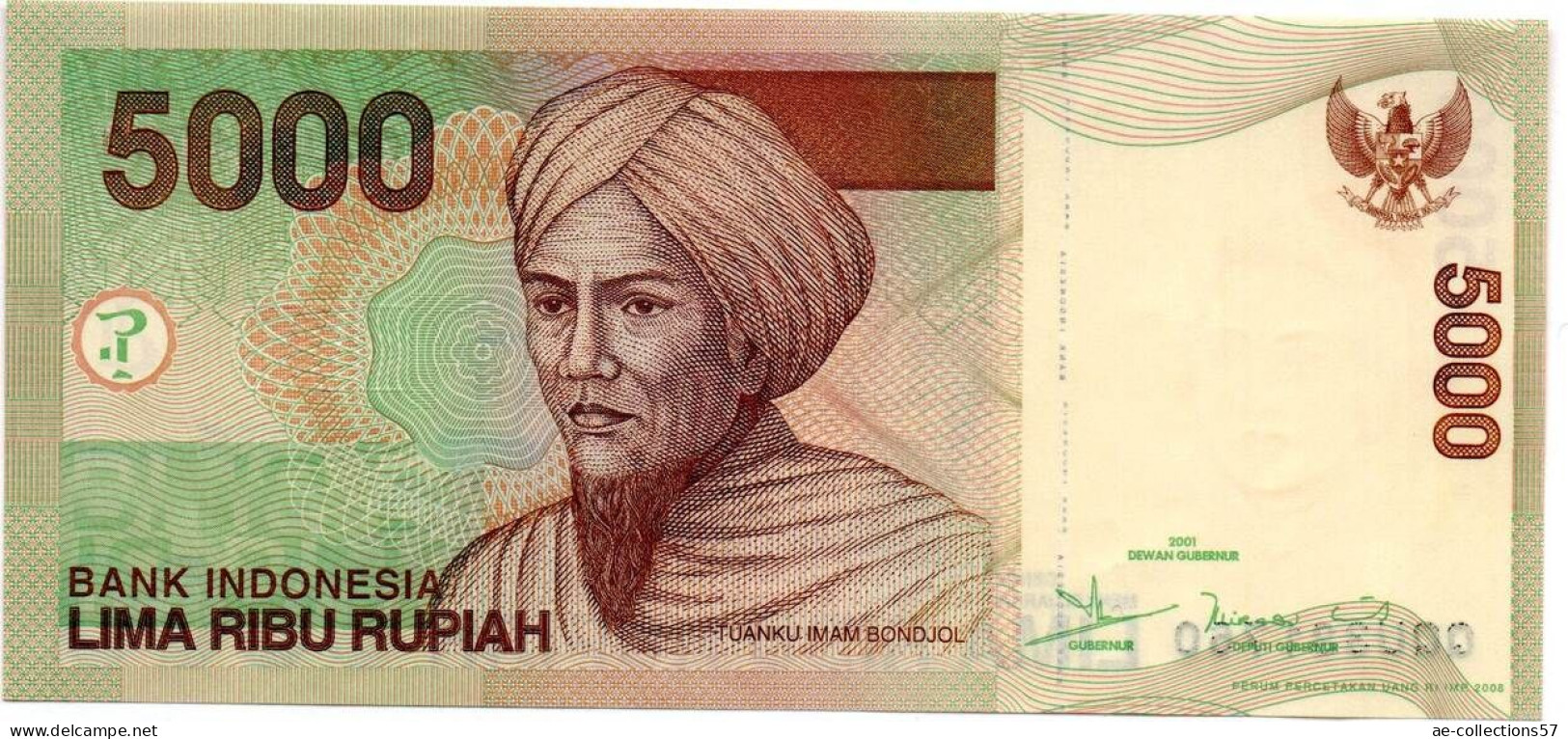 MA 8445  /  Indonésie 5000 Rupiah 2001 SPL - Indonesia