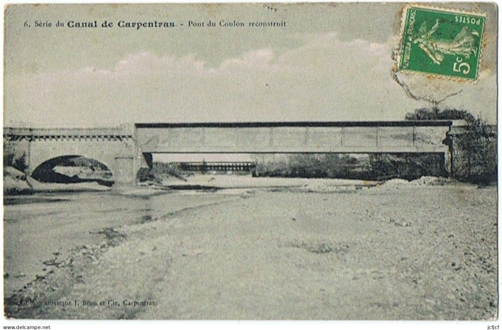 Cpa..84..ROBION..VAUCLUSE..CANAL DE CARPENTRAS..PONT DU COULON RECONSTRUIT - Robion