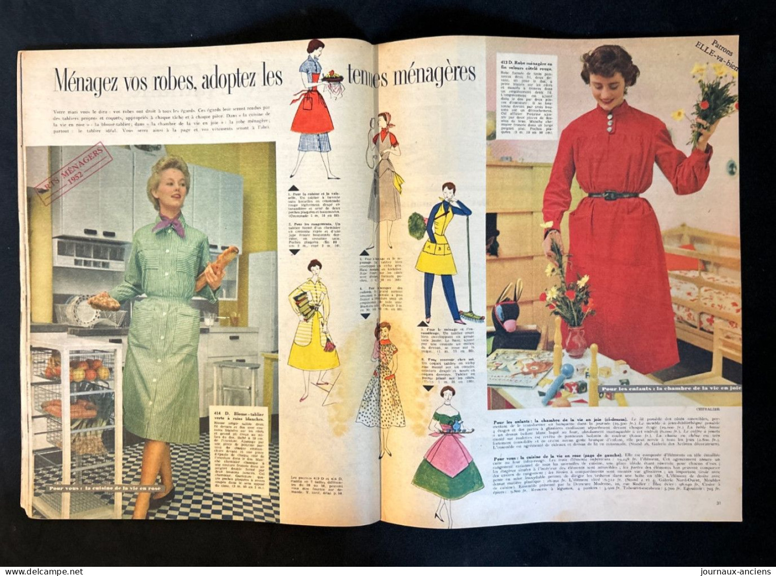 1952 Revue ELLE - Numéro Spécial des Arts Ménagers