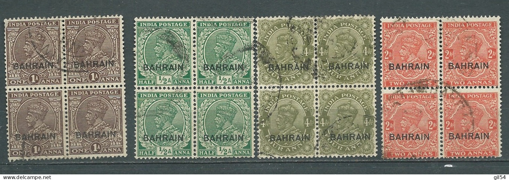Bahrain - Lot De  4 Blocs De 4 Oblitérés -  Bce 23101 - Bahrein (...-1965)