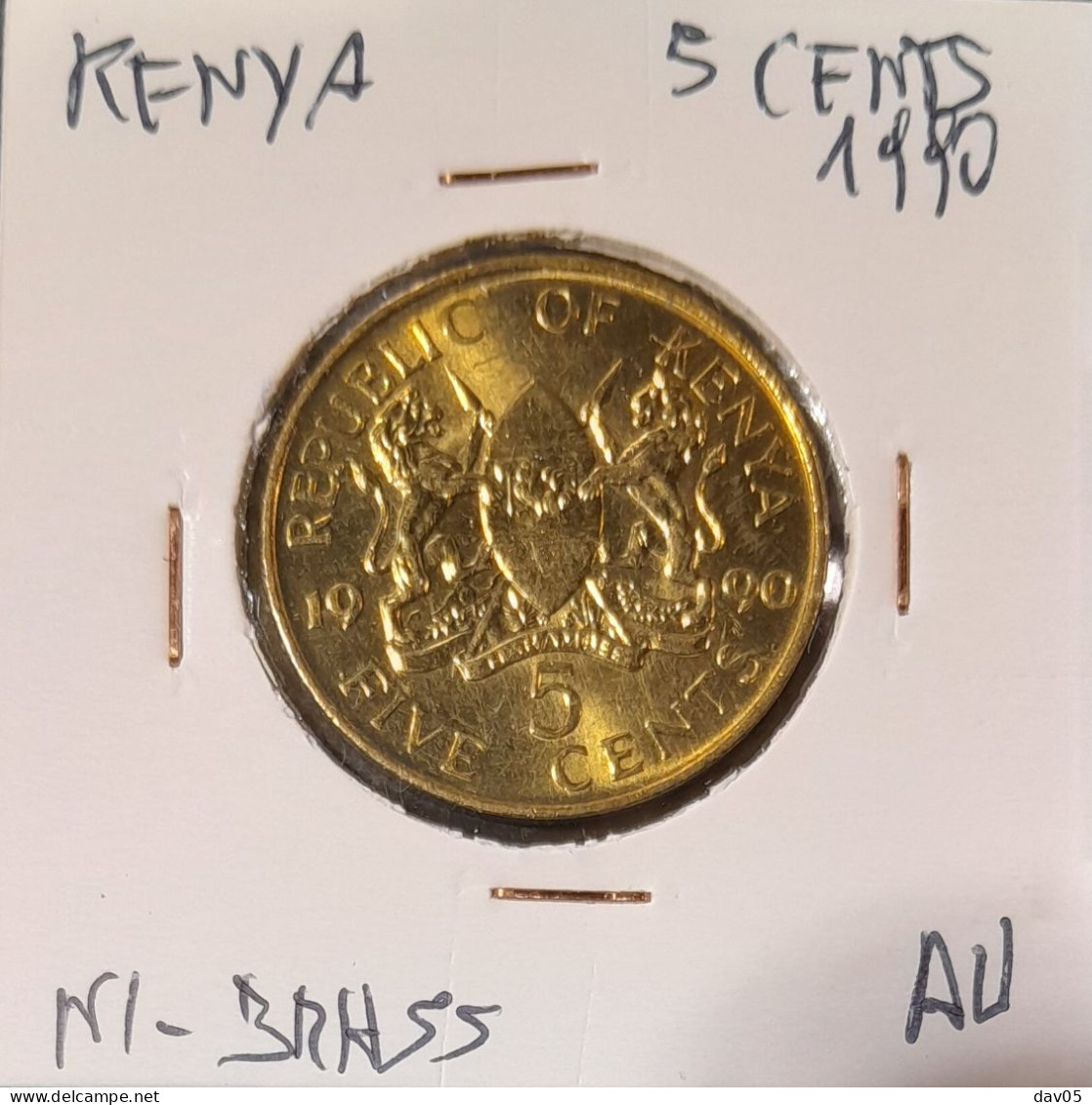 KENYA - 5 CENTS 1990 - AU/SUP - Kenia