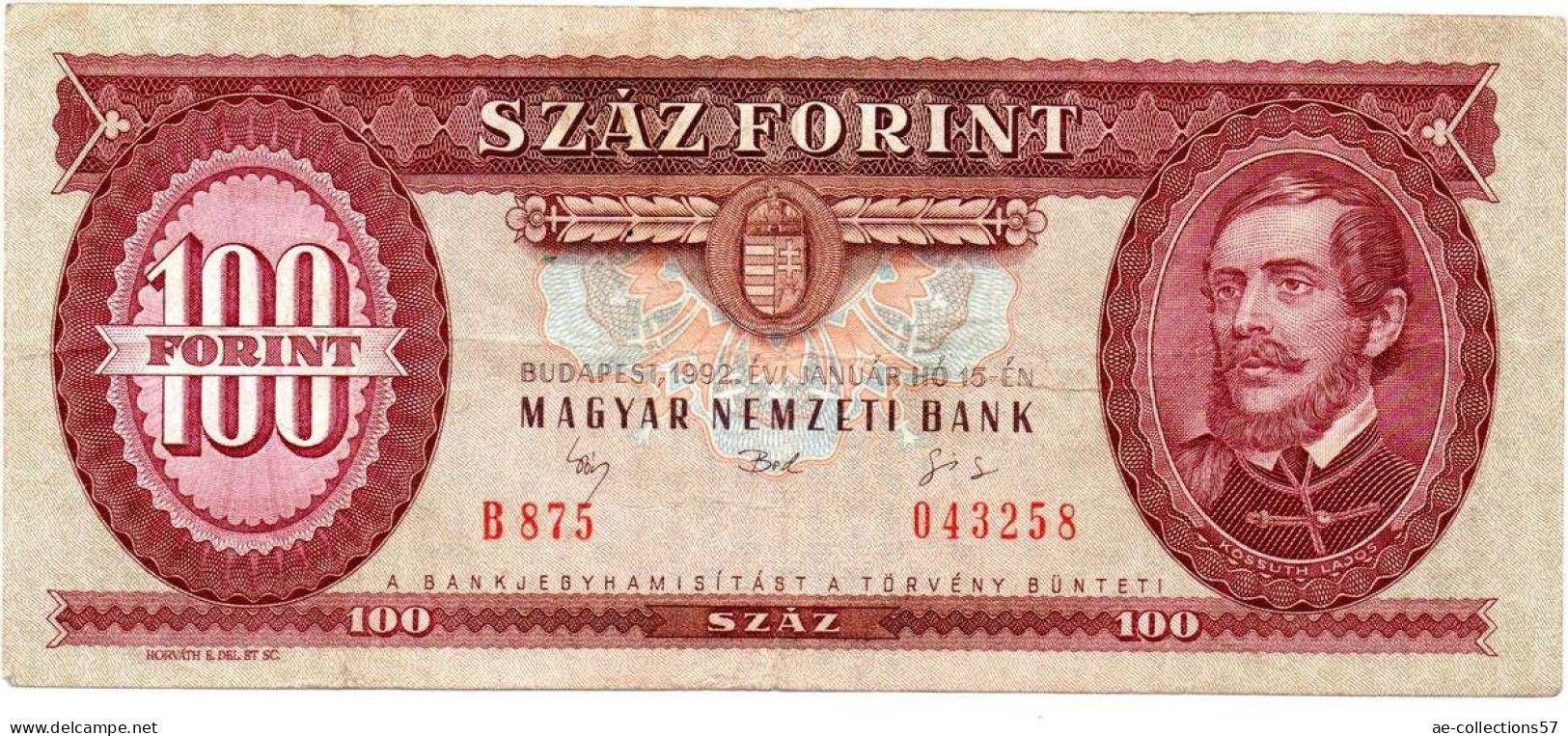 MA 26206 /  Hongrie - Hungary - Ungarn 100 Forint 15/01/1992 TTB - Ungarn