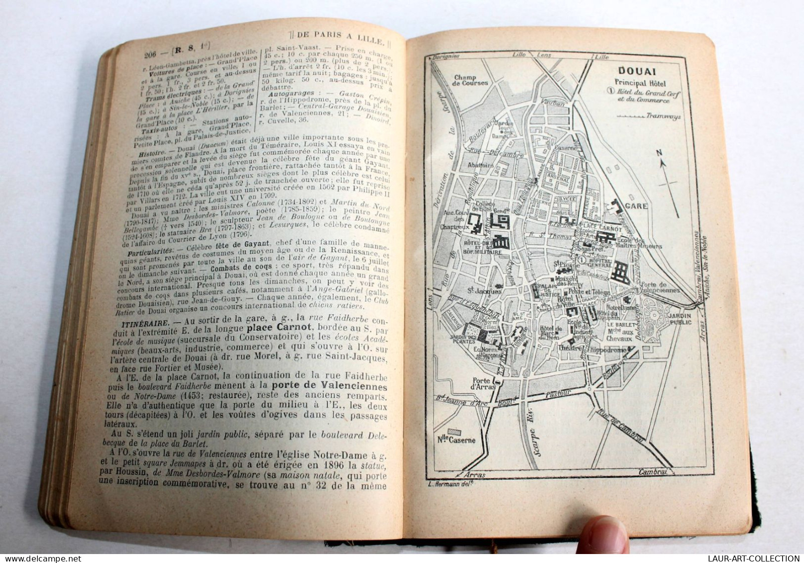 GUIDES JOANNE LE NORD PICARDIE ARTOIS FLANDRE ARDENNE 1914 HACHETTE + CARTE PLAN - 4e EDITION  (R.16) - Karten/Atlanten