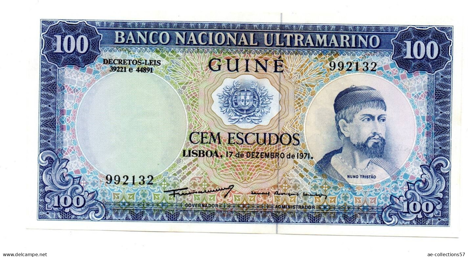 MA 23301 /  Guinée Portugaise 100 Escudos 17/12/1971 UNC - Guinee