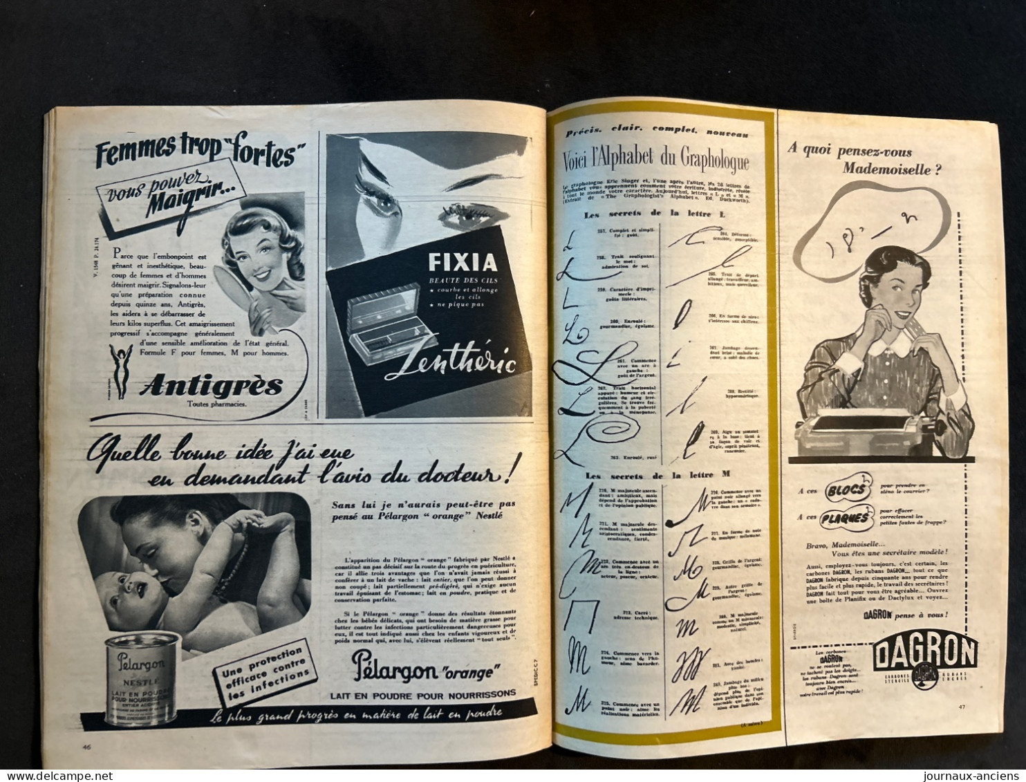 1952 Revue ELLE # 323 Les Nouveaux Chapeaux Font Le Printemps