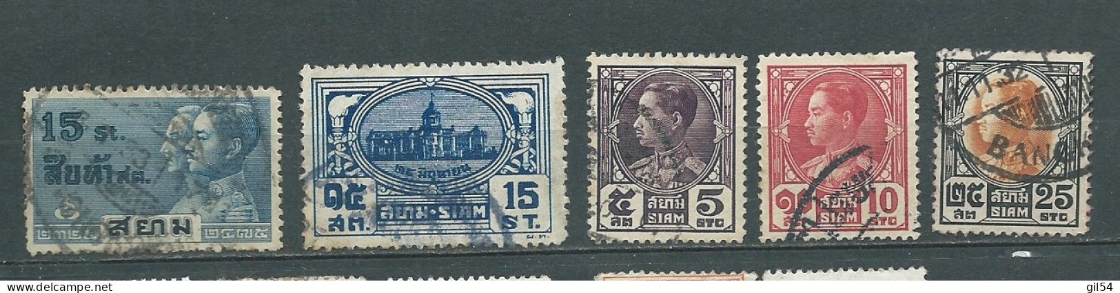 Siam Lot De 5 Timbres Oblitérés  -  Bce 23207 - Siam