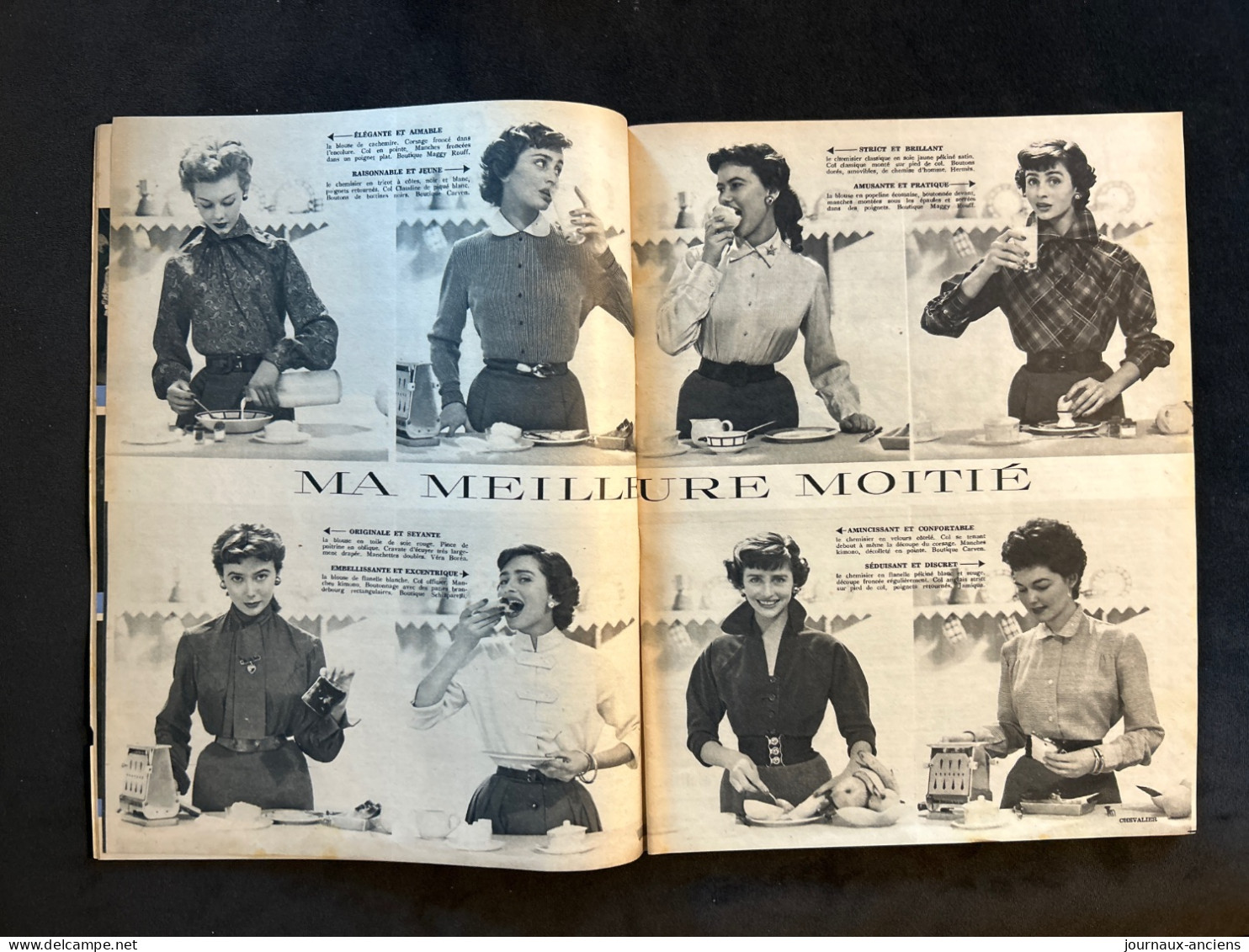 1952 Revue ELLE # 322 - Mode - Fashion - Vintage - J’attends un Enfant