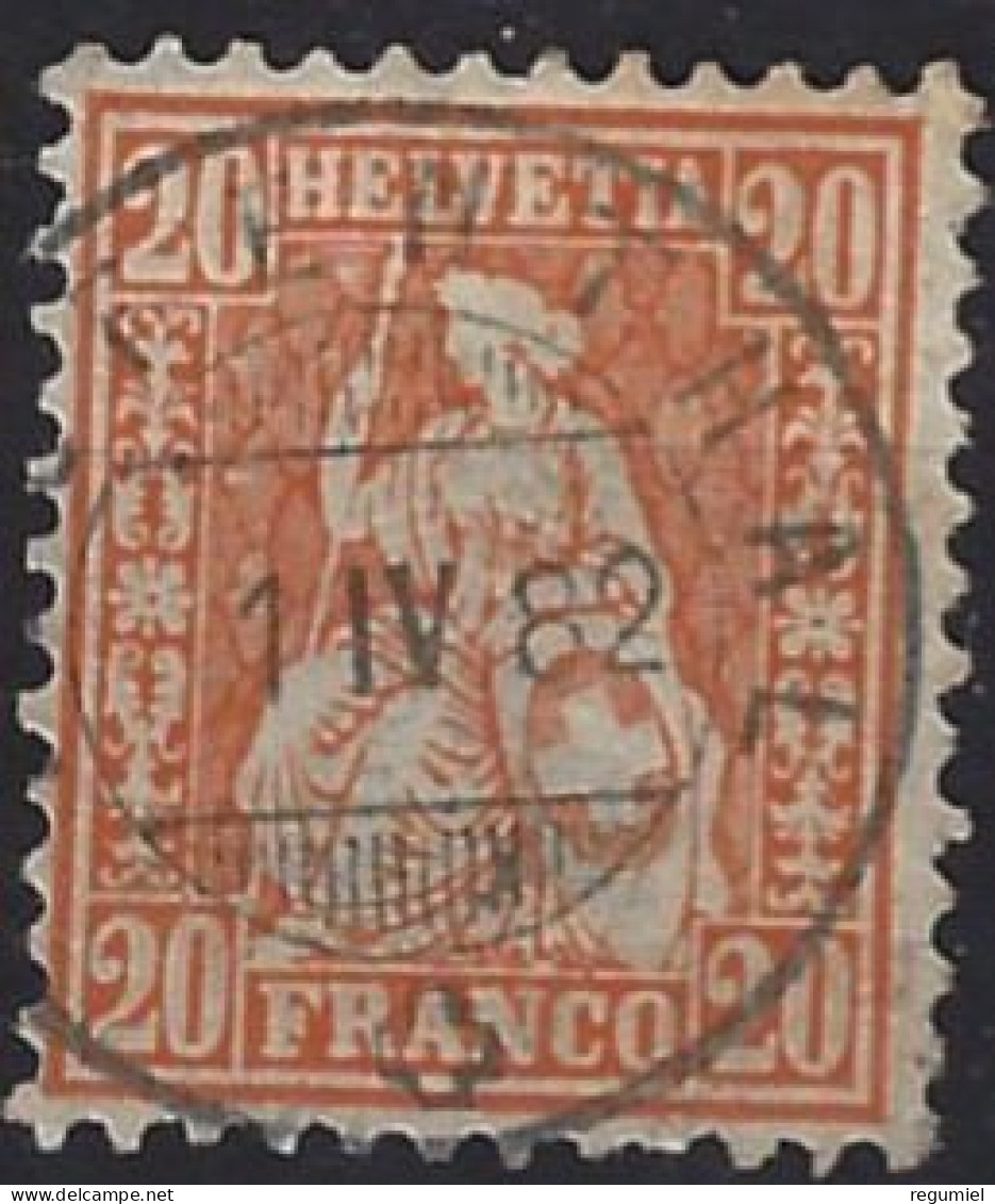 Suiza U   53 (o) Usado. 1881. Fil. A - 1843-1852 Federal & Cantonal Stamps