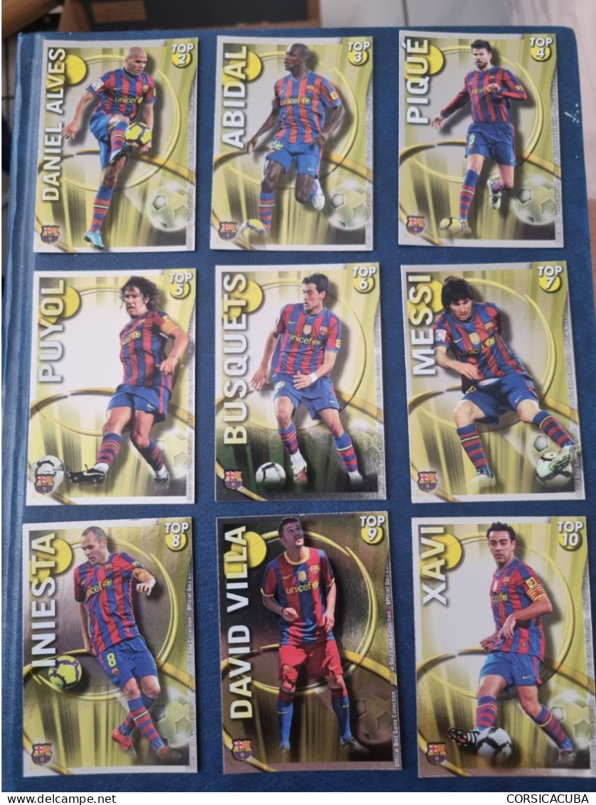 CARTES  FOOT  BARCA  TEMPORADA  2010/11  //  PARFAIT  ETAT  //  1er  CHOIX  // 37 cartes