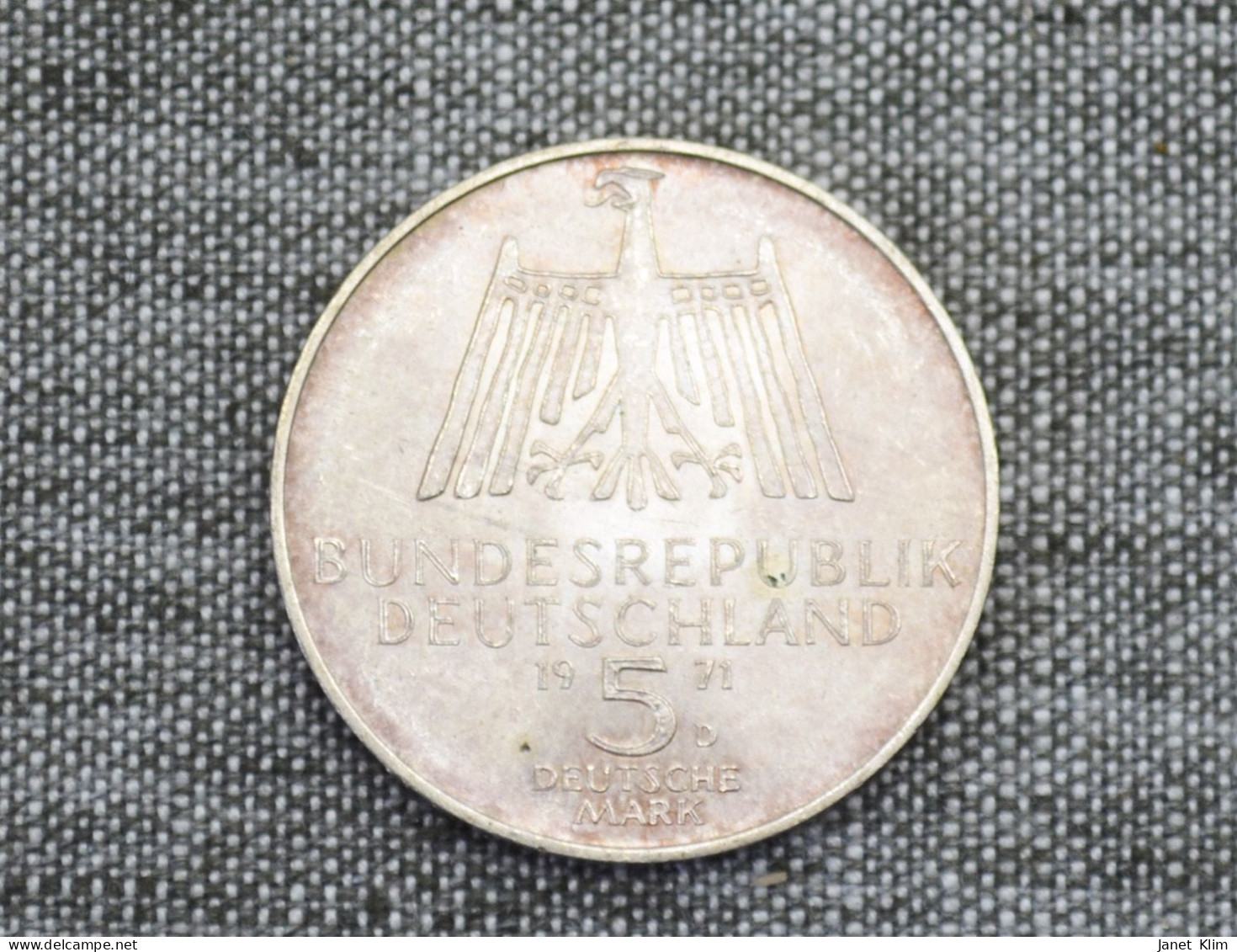 Commemorative 5 Mark Germany 1971D DURER Coin Silver - Commémoratives