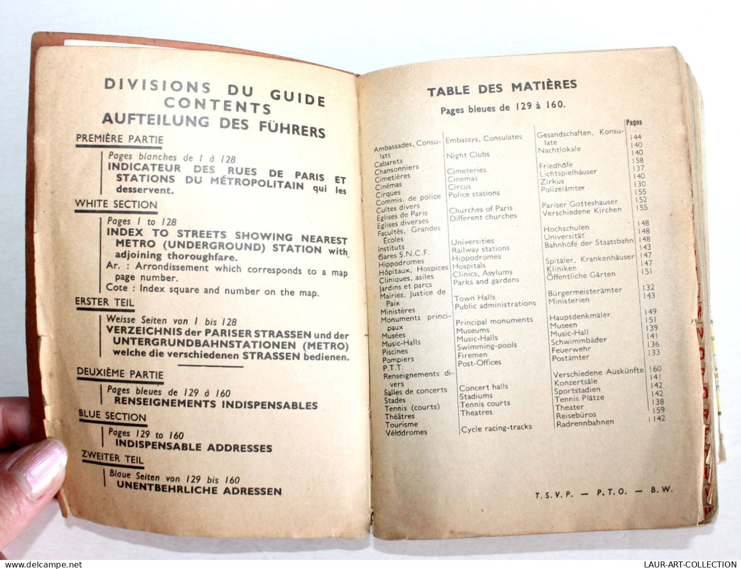 PARIS PLAN-GUIDE REPERTOIRE DES RUES, METRO-BUS 1959 CARTE TARIDE + PLAN ROUTIER  (R.17) - Mappe/Atlanti