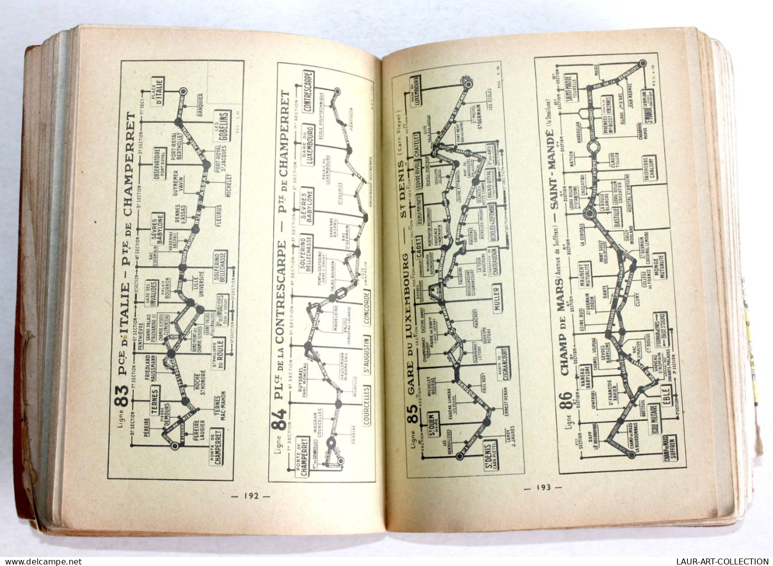 PARIS PLAN-GUIDE REPERTOIRE DES RUES, METRO-BUS 1959 CARTE TARIDE + PLAN ROUTIER  (R.17) - Cartes/Atlas