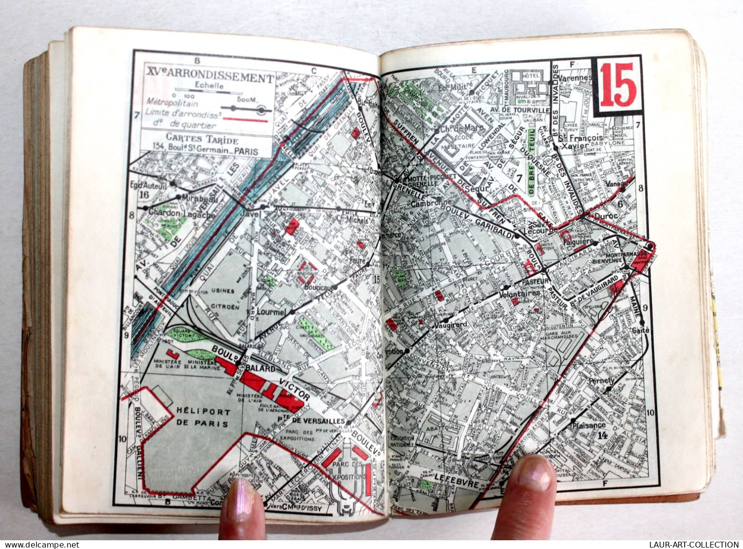 PARIS PLAN-GUIDE REPERTOIRE DES RUES, METRO-BUS 1959 CARTE TARIDE + PLAN ROUTIER  (R.17)