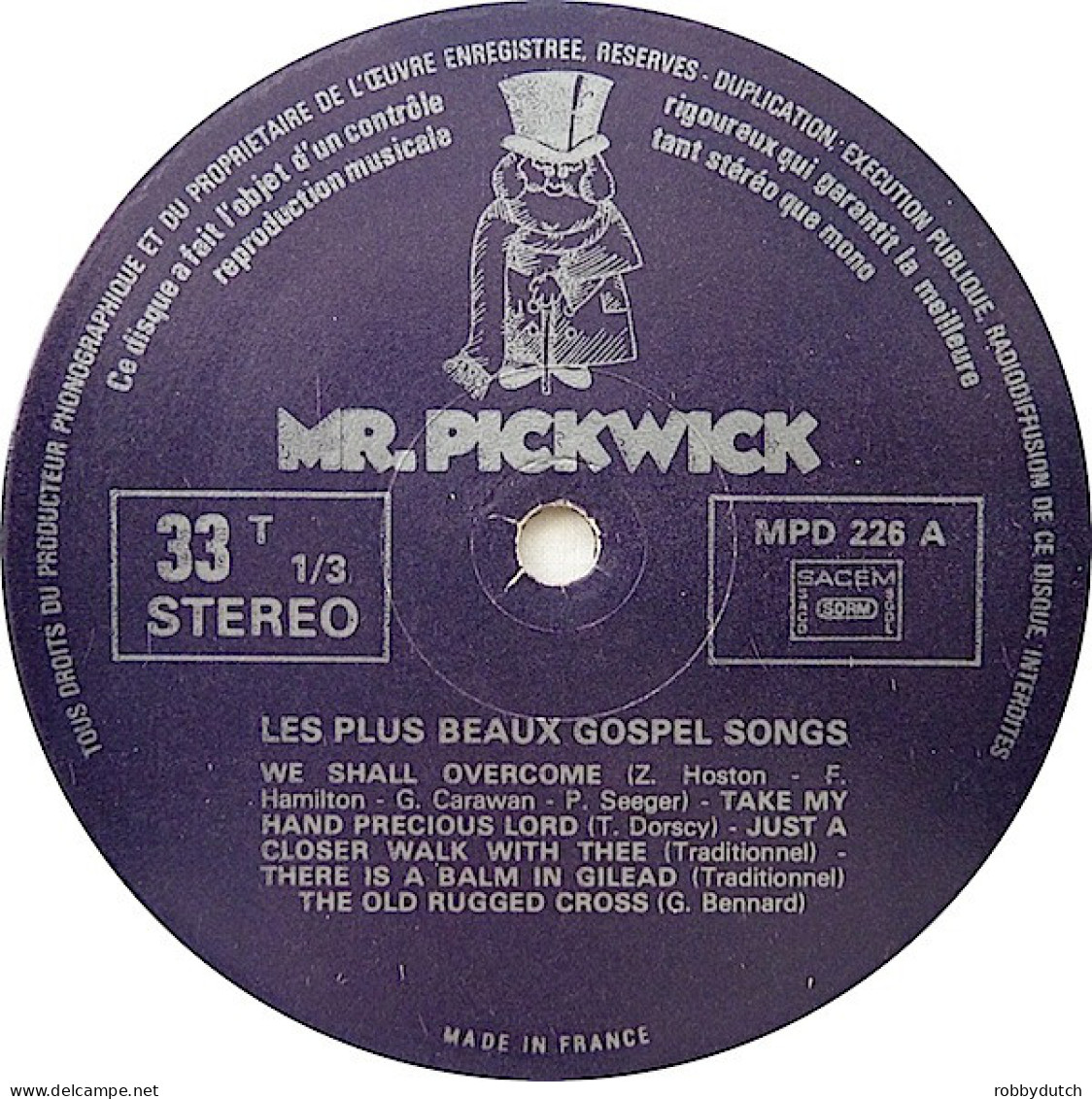 * LP *  MAHALIA JACKSON - LES PLUS BEAUX GOSPEL SONGS (France 1974 EX) - Religion & Gospel