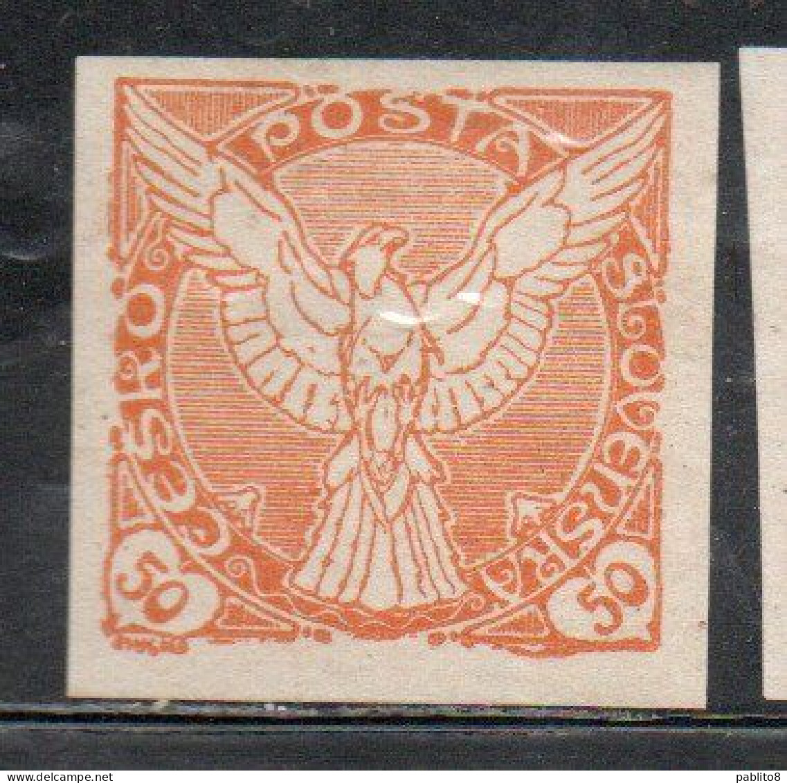 CZECHOSLOVAKIA CESKA CECOSLOVACCHIA 1918 1920 IMPERF. NEWSPAPER STAMPS WINDHOVER 50h MH - Newspaper Stamps