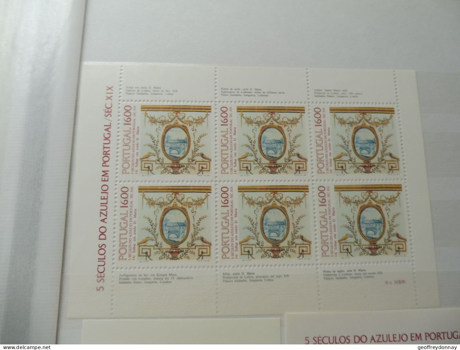 Portugal Blad Feuille Sheet 1618 - 1590 Equerre Phospore Neuve ** Mnh  Parfait Perfect 1984-1983 - Hojas Completas