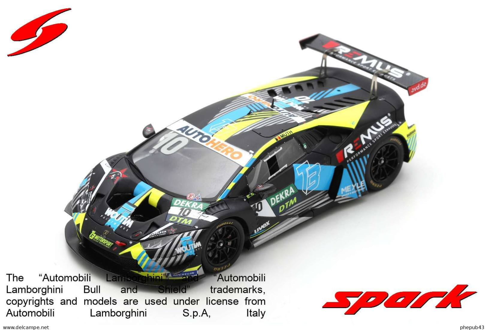 Lamborghini Huracán GT3 EVO - T3 Motorsport - DTM 2021 #10 - Esteban Muth - Spark - Spark