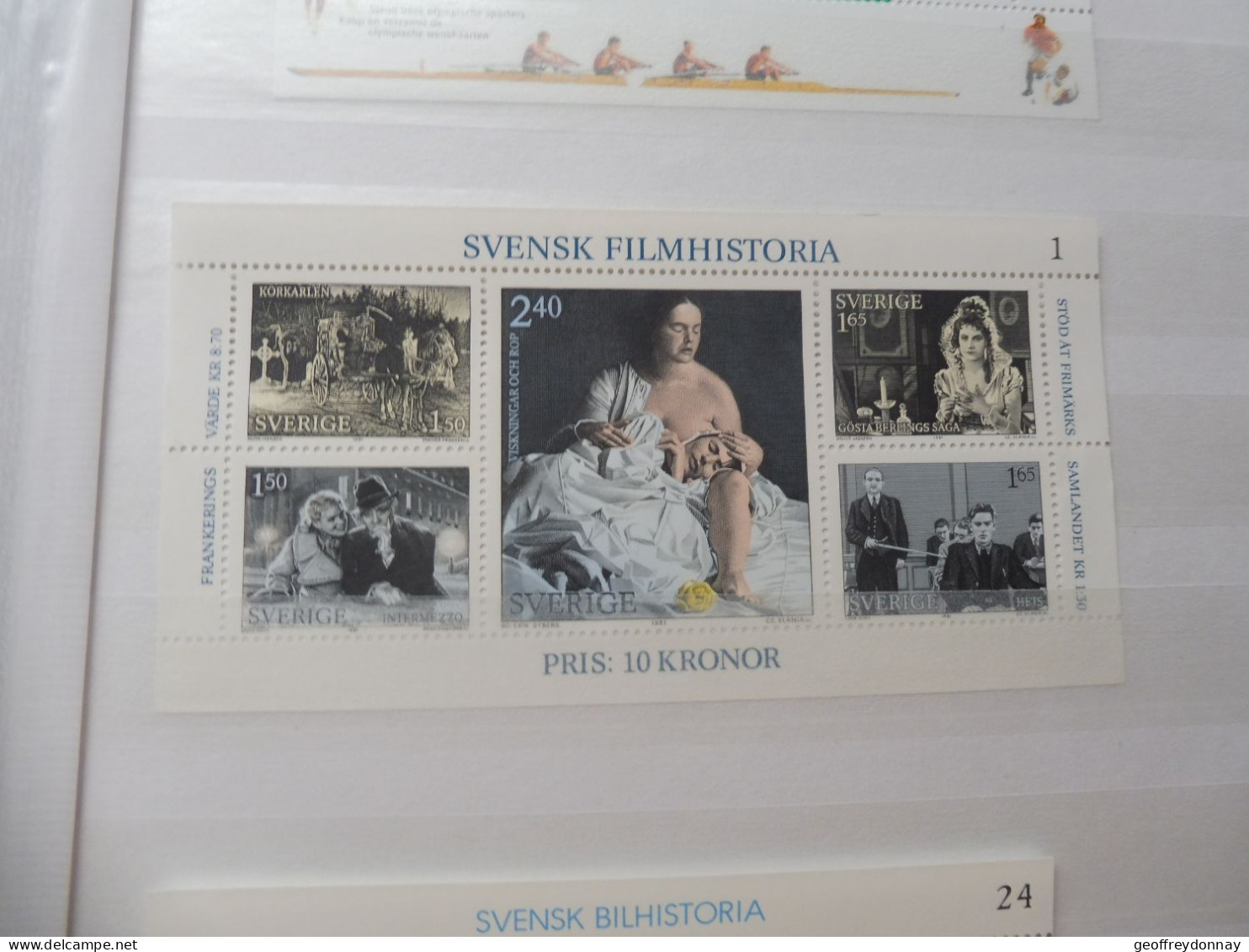 Bl Bloc Blok 9 Mnh ** Neuf   1981 Suede Sverige Sweden Cinema - Blocs-feuillets