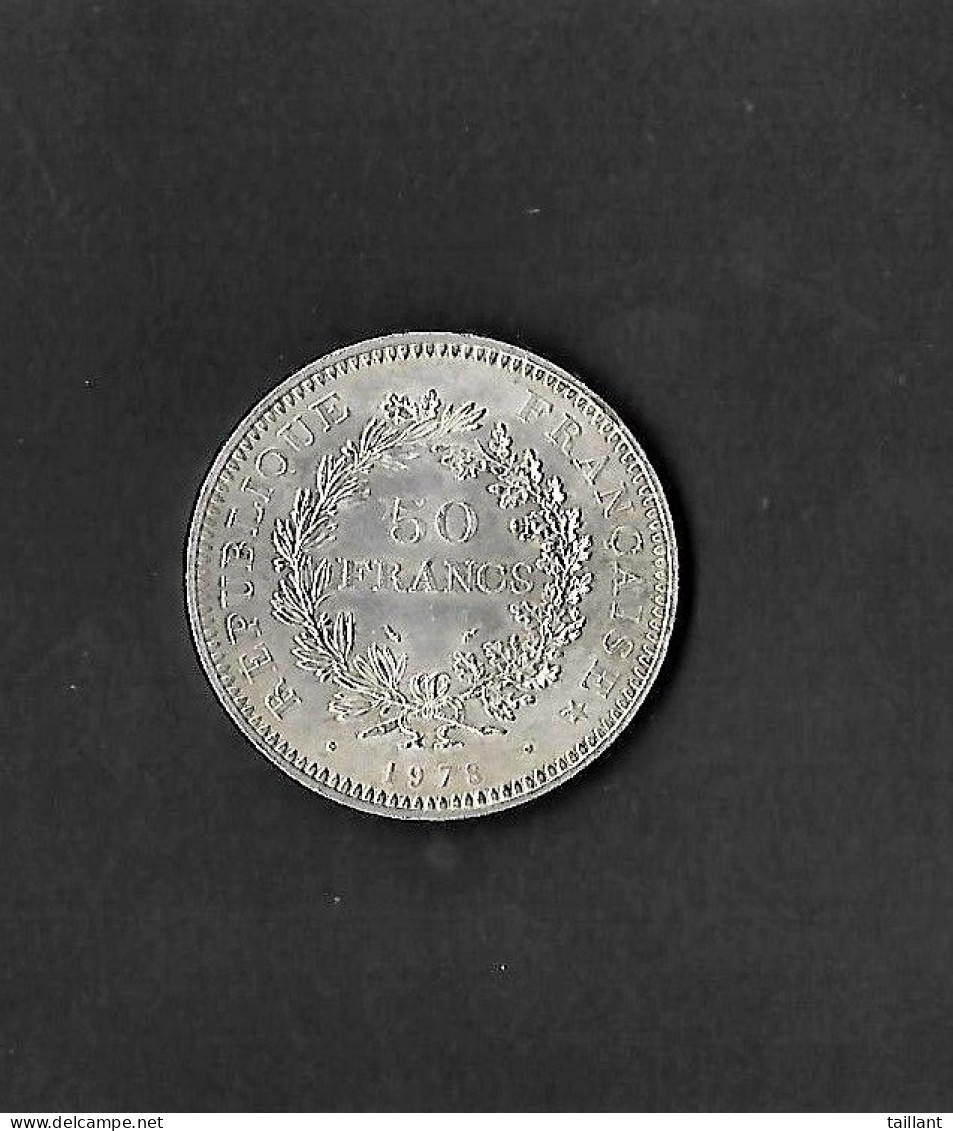 50 F Argent  Hercule 1978 - 50 Francs