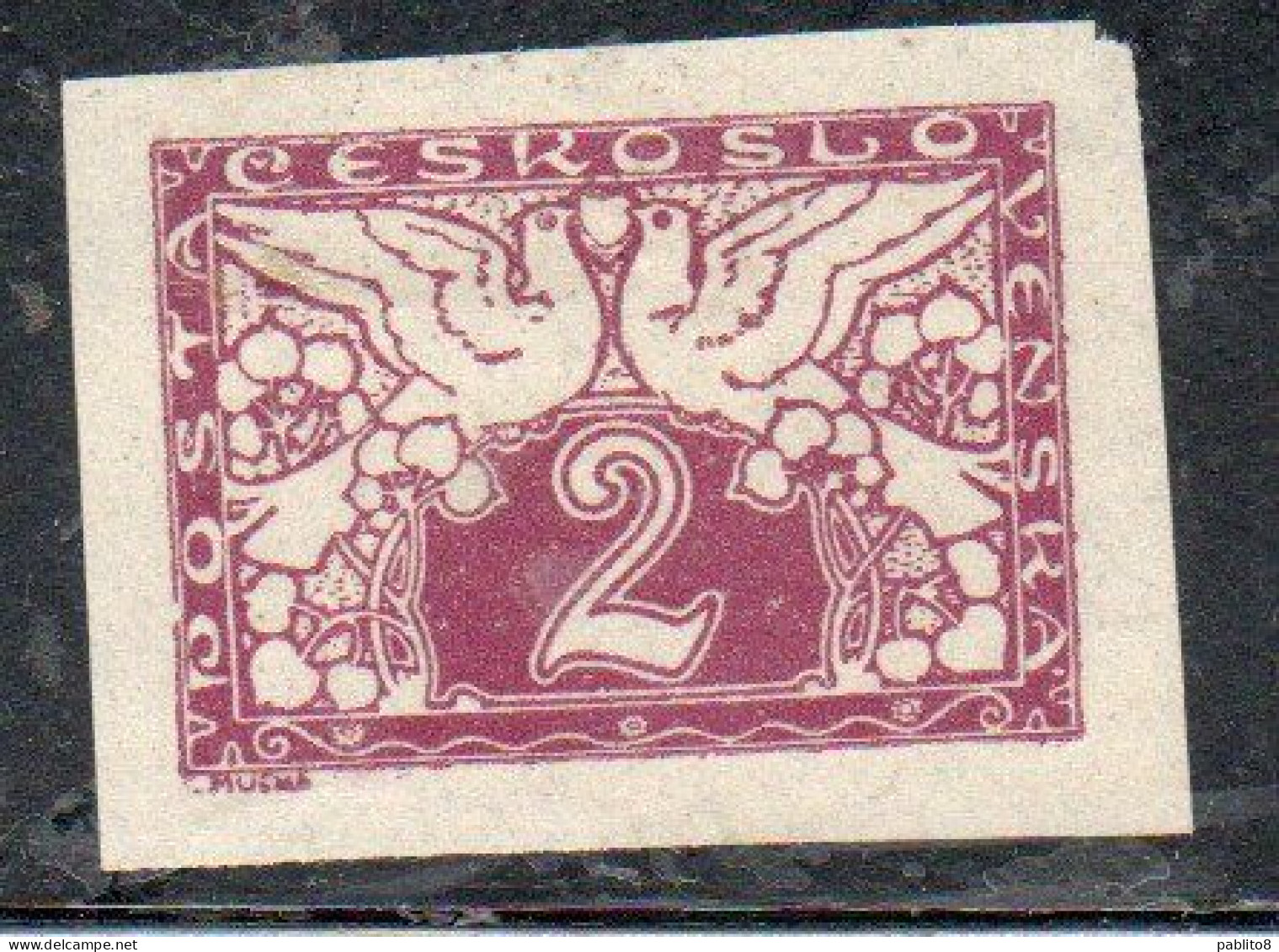 CZECHOSLOVAKIA CESKA CECOSLOVACCHIA 1919 1920 SPECIAL DELIVERY STAMPS DOVES 2h MH - Francobolli Per Giornali