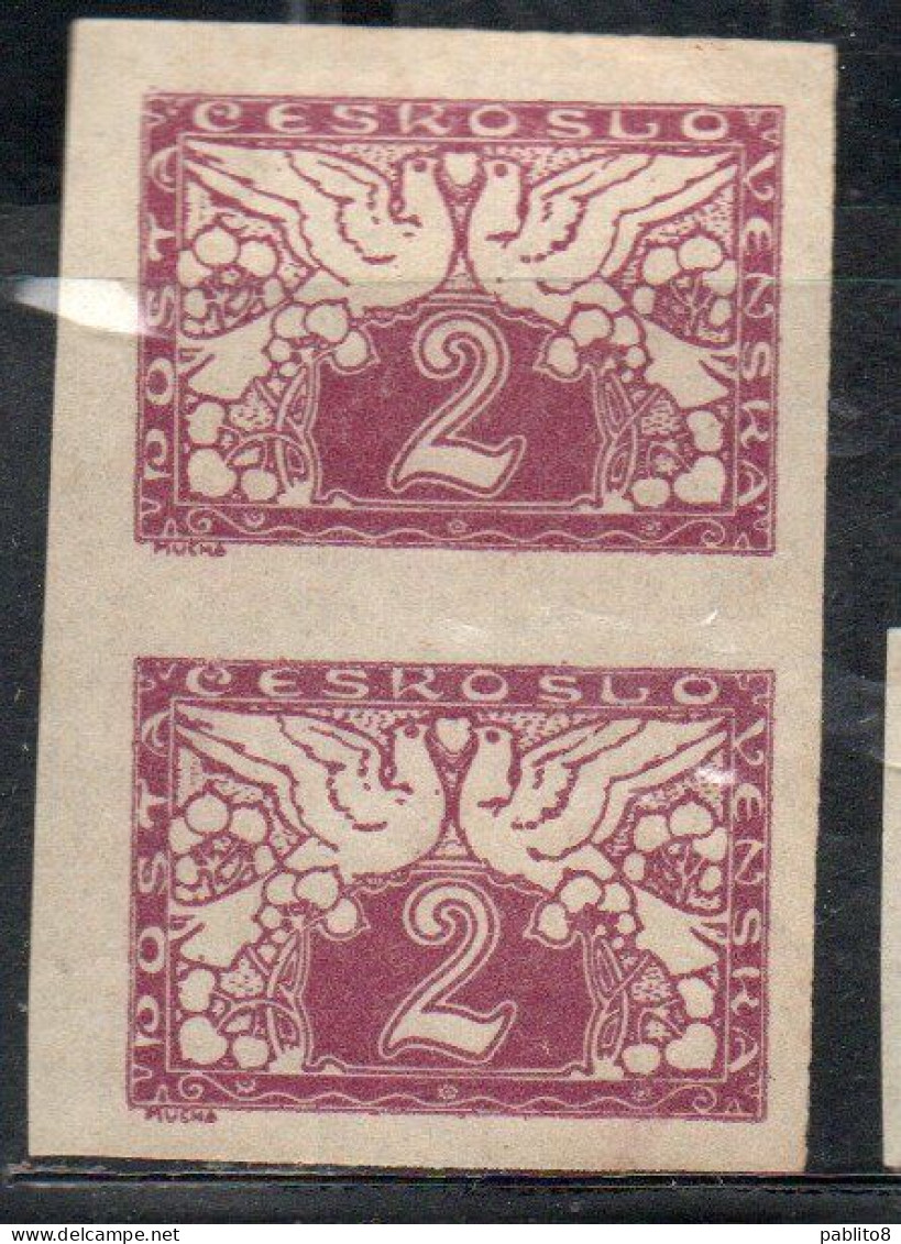 CZECHOSLOVAKIA CESKA CECOSLOVACCHIA 1919 1920 SPECIAL DELIVERY STAMPS DOVES 2h MH/MNH - Timbres Pour Journaux