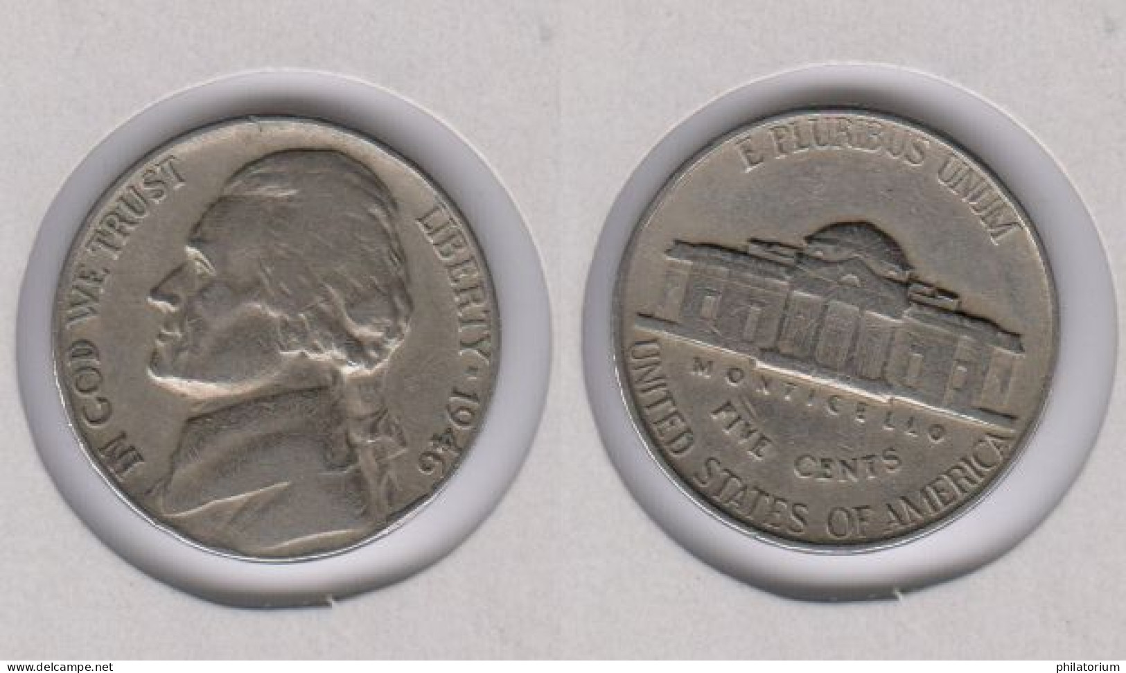 Etats Unis  Five Cents 1946 ; 5c  ; USA - 1938-…: Jefferson
