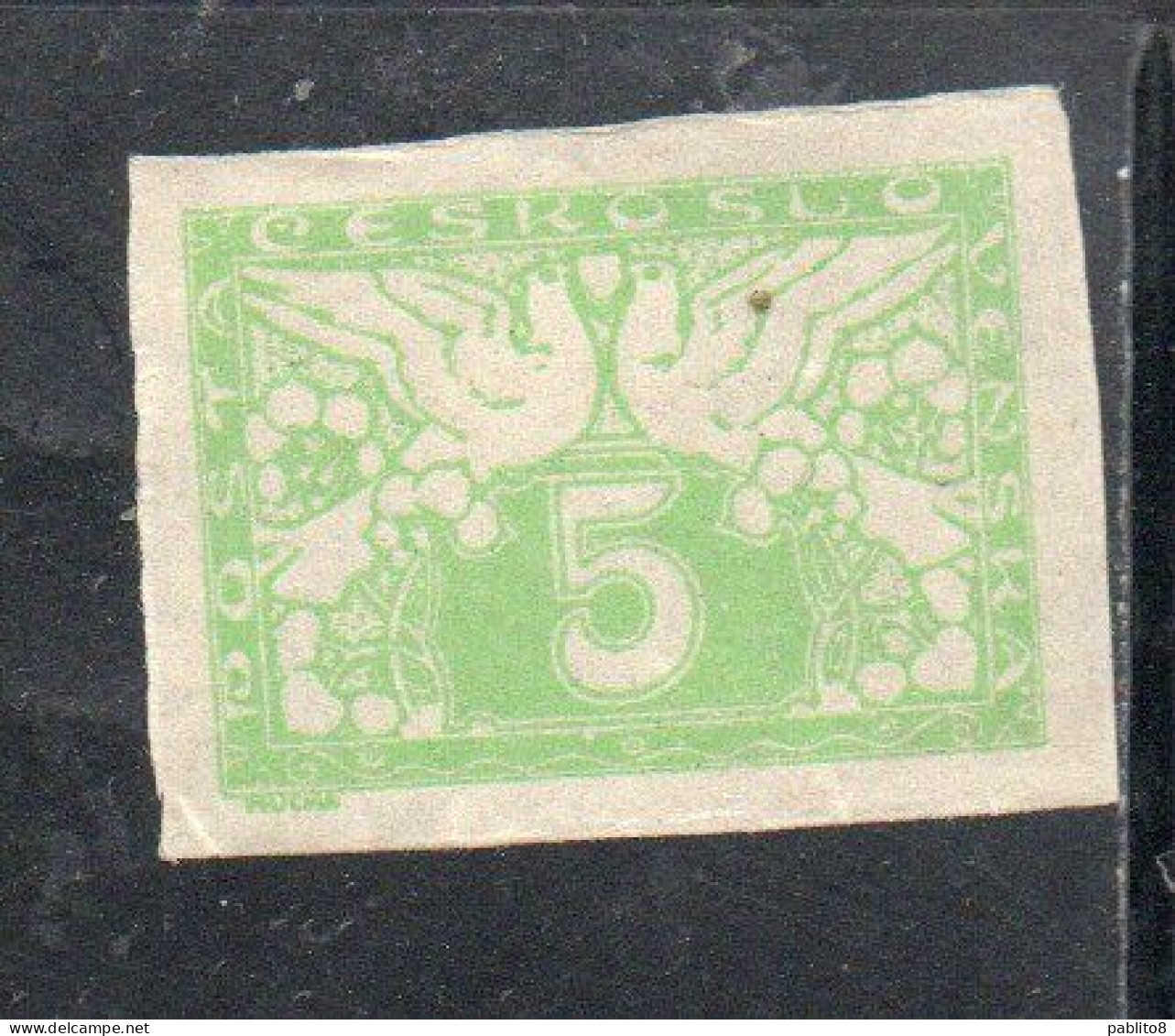 CZECHOSLOVAKIA CESKA CECOSLOVACCHIA 1919 1920 SPECIAL DELIVERY STAMPS DOVES 5h MNH - Francobolli Di Servizio