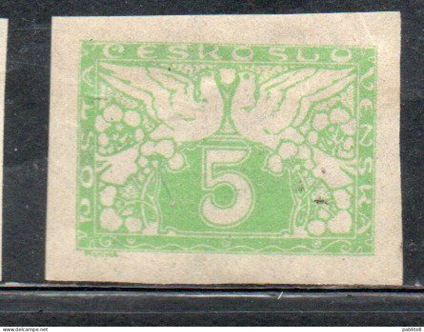 CZECHOSLOVAKIA CESKA CECOSLOVACCHIA 1919 1920 SPECIAL DELIVERY STAMPS DOVES 5h MH - Dienstzegels