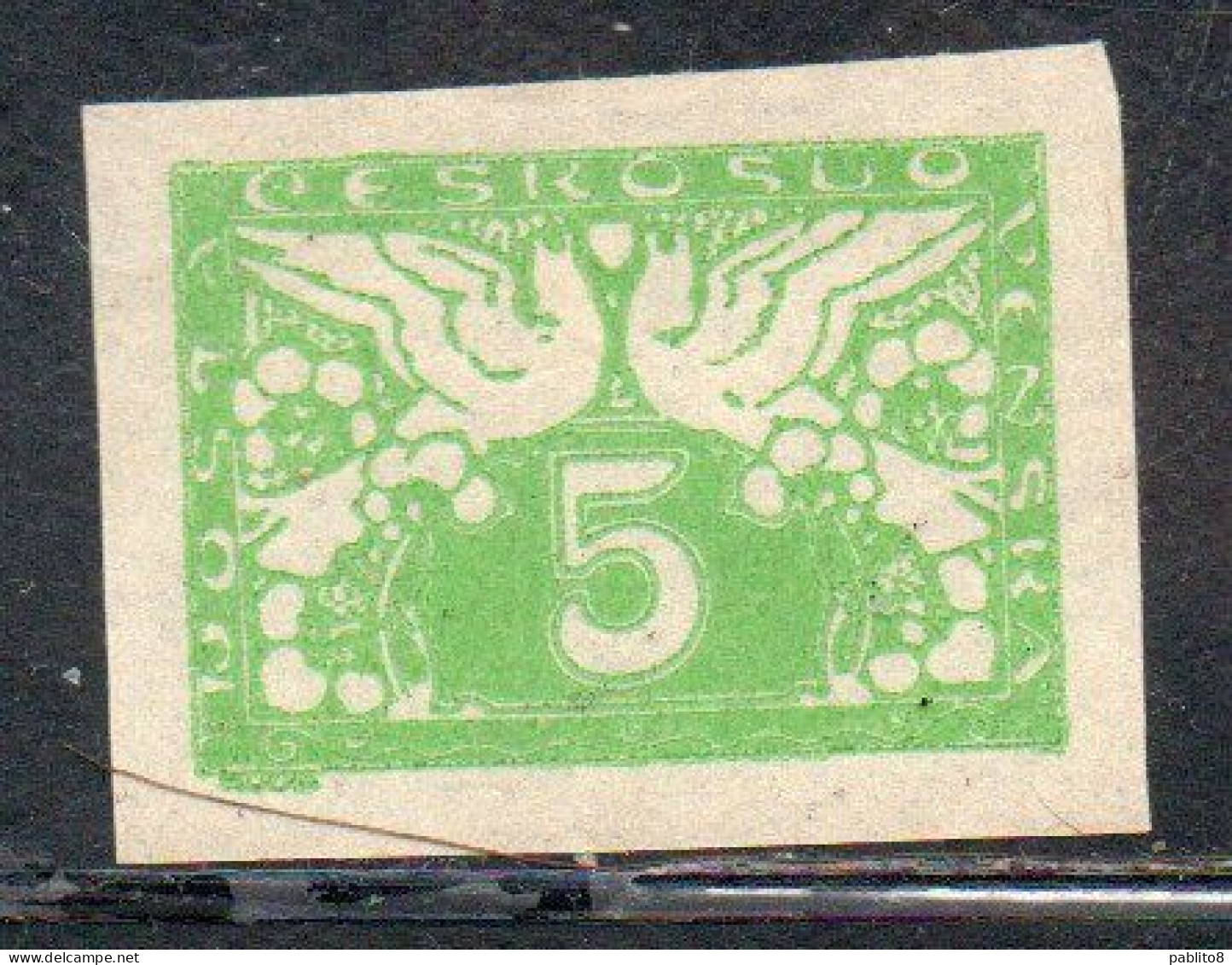 CZECHOSLOVAKIA CESKA CECOSLOVACCHIA 1919 1920 SPECIAL DELIVERY STAMPS DOVES 5h MH - Dienstmarken
