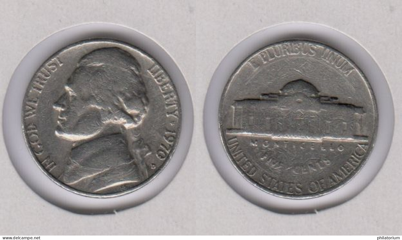 Etats Unis  Five Cents 1970 D , 1970D ; 5c  ; USA - 1938-…: Jefferson