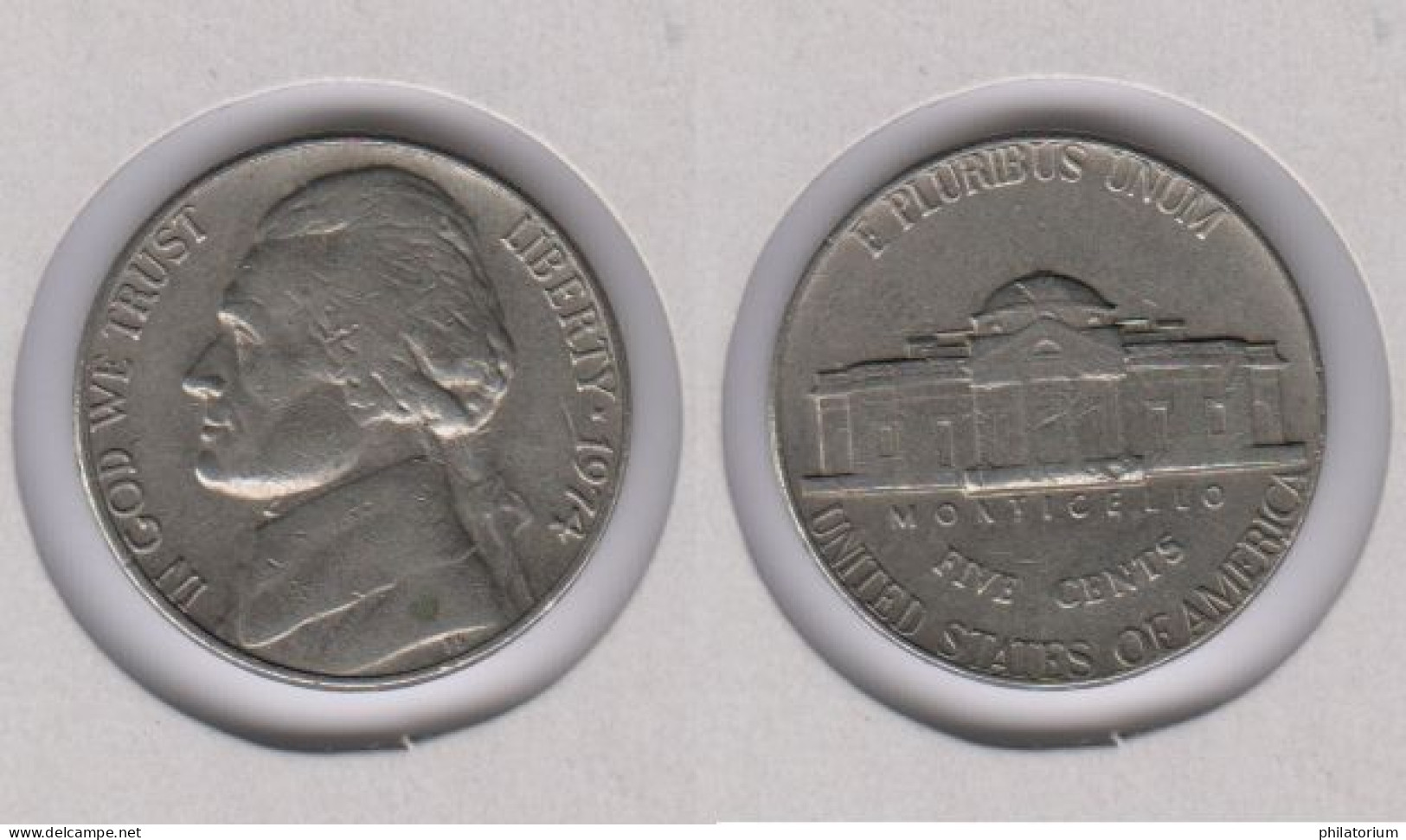 Etats Unis  Five Cents 1974 ; 5c  ; USA - 1938-…: Jefferson