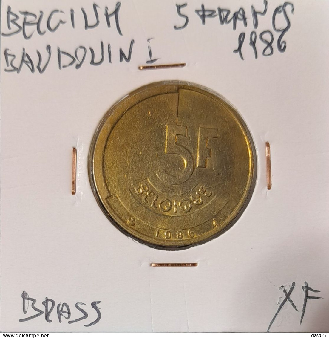 BELGIUM - 5 FRANS  1986 - XF - 5 Francs