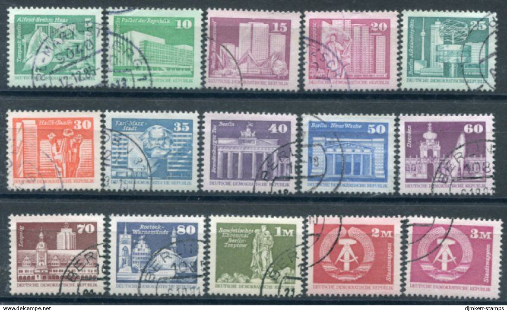 DDR 1980-81 Buildings Definitives Small Format  Used. - Oblitérés