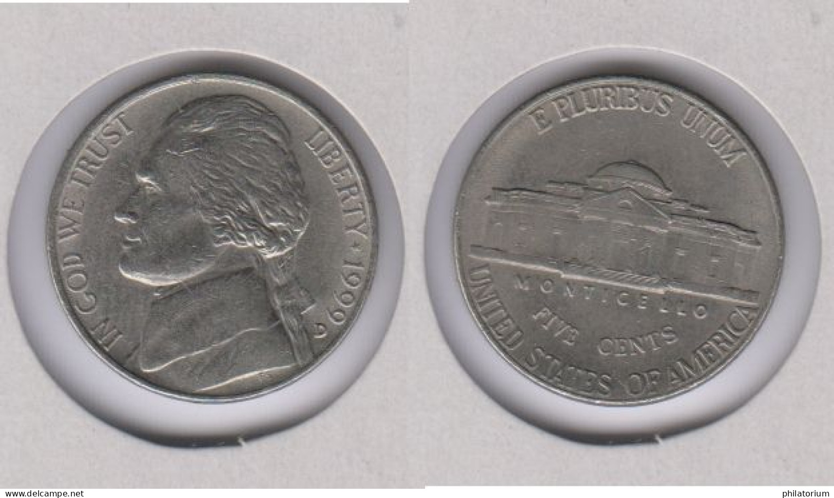 Etats Unis  Five Cents 1999 D , 1999D ; 5c  ; USA - 1938-…: Jefferson