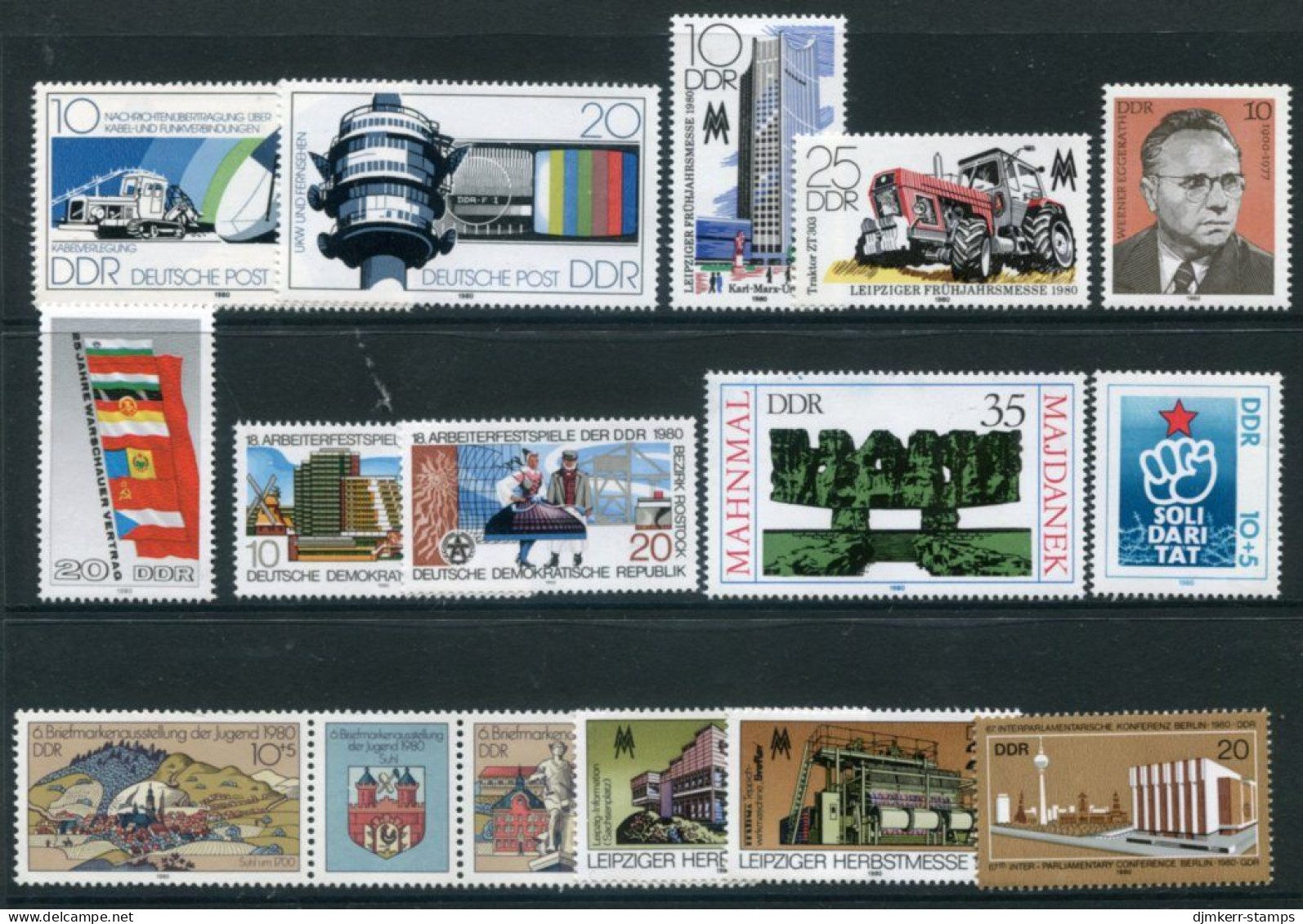 DDR 1980 Ten Commemoratiove Issues  MNH / ** - Neufs