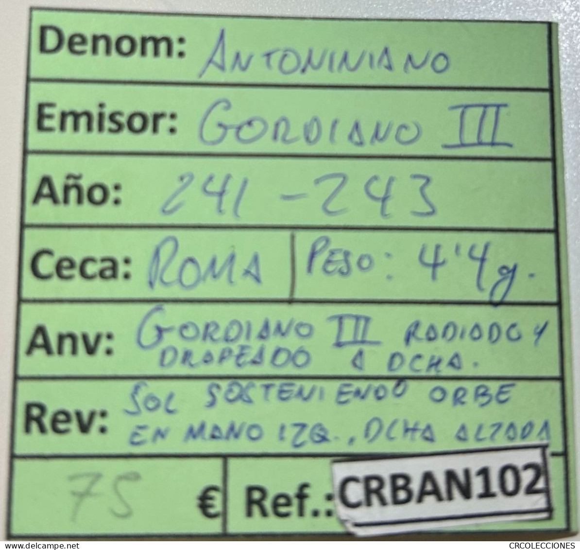 CRBAN102 MONEDA ROMANA ANTONINIANO -DESCRIPCION EN FOTO- BRILLO ORIGINAL - Sonstige & Ohne Zuordnung