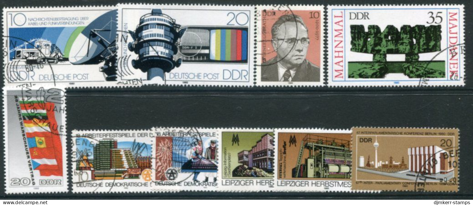 DDR 1980 Seven Commemoratiove Issues  Used - Oblitérés
