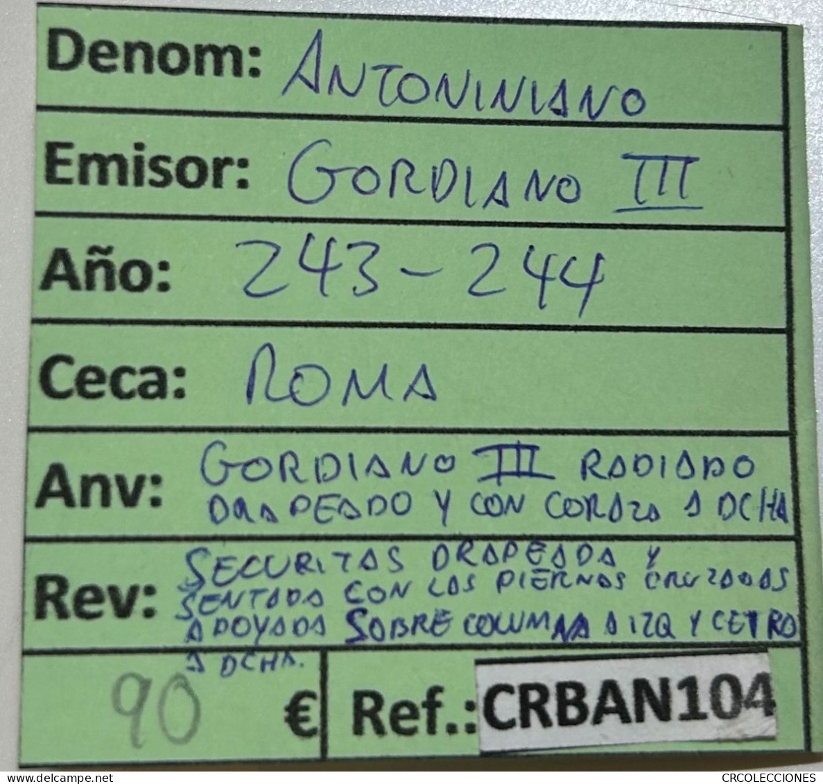 CRBAN104 MONEDA ROMANA ANTONINIANO -DESCRIPCION EN FOTO- BRILLO ORIGINAL - Sonstige & Ohne Zuordnung