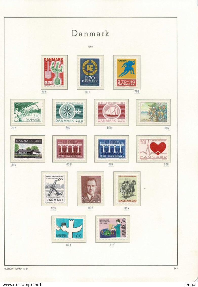 Denmark 1983-1985. Complete Collection With 83 MNH(**) In Clear Mounts On LEUCHTTURM Pages. - Verzamelingen