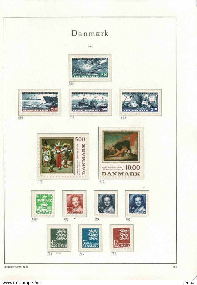 Denmark 1983-1985. Complete Collection With 83 MNH(**) In Clear Mounts On LEUCHTTURM Pages. - Collezioni