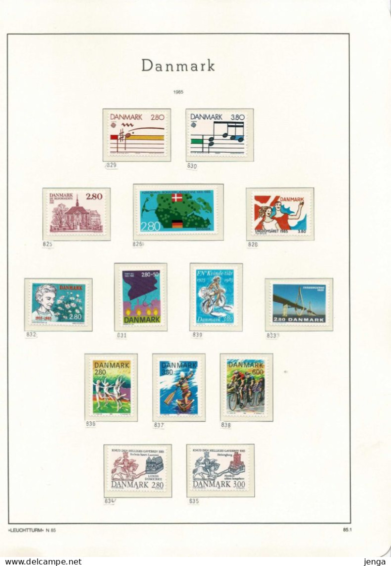 Denmark 1983-1985. Complete Collection With 83 MNH(**) In Clear Mounts On LEUCHTTURM Pages. - Sammlungen