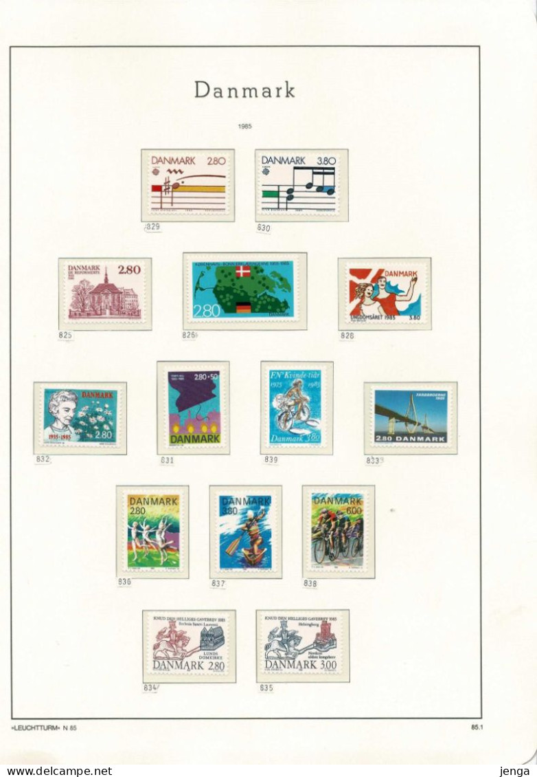 Denmark 1983-1985. Complete Collection With 83 MNH(**) In Clear Mounts On LEUCHTTURM Pages. - Collezioni