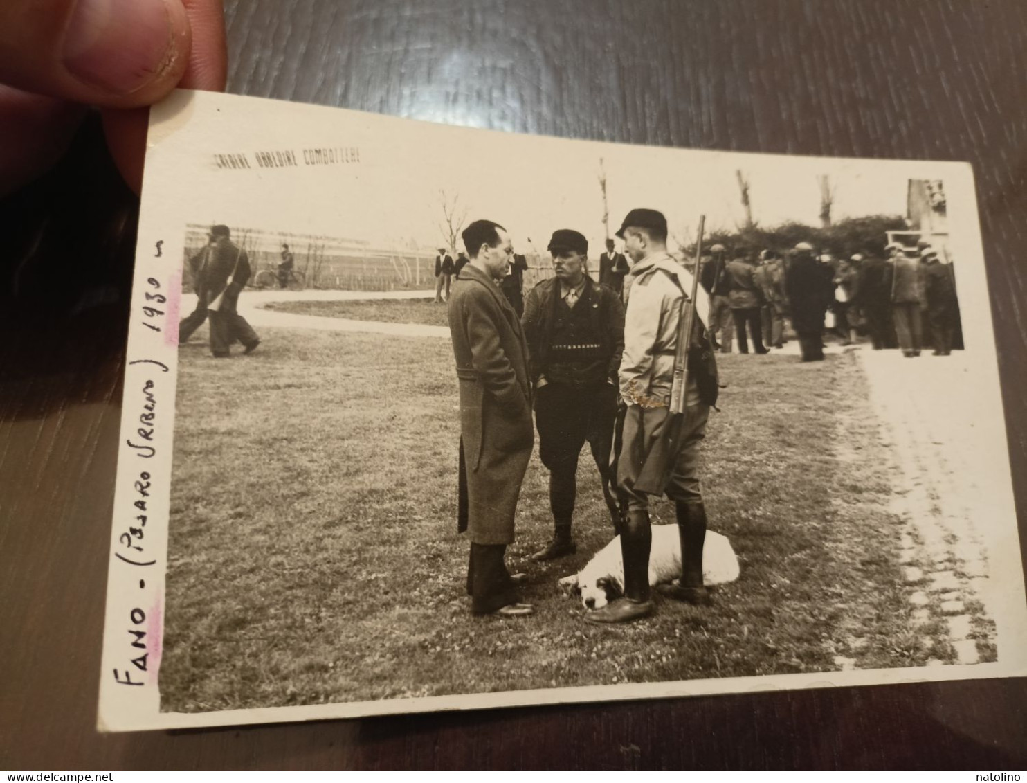 Rarità 1930 Fano Cartolina Fotografica Cacciatori Raduno Fotografo Eusebi Fano Ottima - Fano